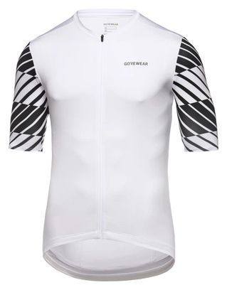 Maillot Manches Courtes Gore Wear Swiftride Optical Blanc/Noir