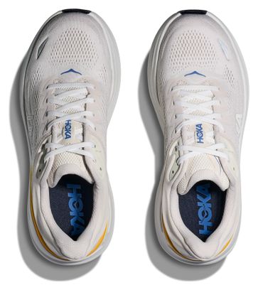 Hoka Bondi 9 Running Shoes White/Orange Men