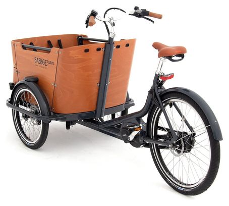Vélo Cargo Triporteur Électrique Babboe Curve Mountain Enviolo NuVinci 500 Wh 20/26'' Gris Anthracite Marron