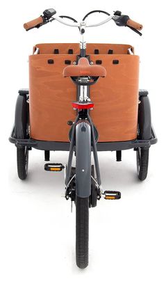 Vélo Cargo Triporteur Électrique Babboe Curve Mountain Enviolo NuVinci 500 Wh 20/26'' Gris Anthracite Marron