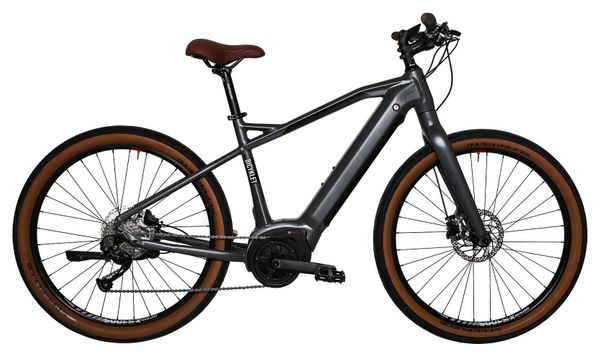 Bicicleta eléctrica de fitness Bicyklet Gabriel Shimano Altus 9S 500 Wh 27.5'' Gris titanio