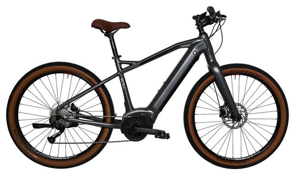 Vélo Fitness Électrique Bicyklet Gabriel Shimano Altus 9V 500 Wh 27.5'' Gris Titane