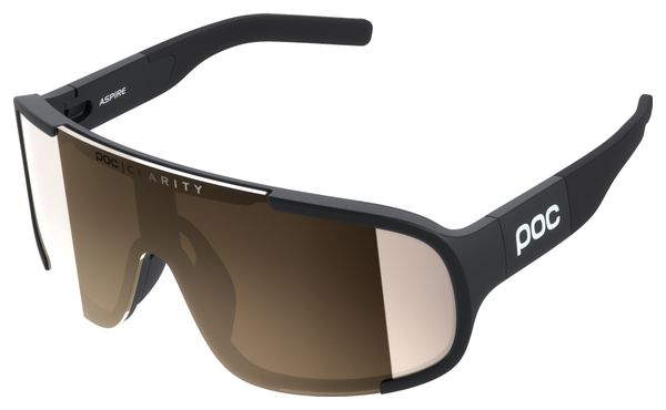 Poc Aspire Glasses Black - Clarity Trail Partly Sunny Silver lenses