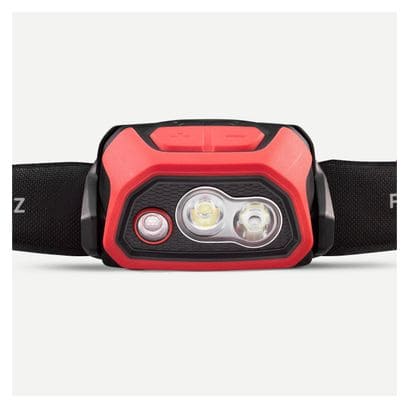 Lampe Frontale Rechargeable Forclaz HL900 600 Lumens Rouge / Noir