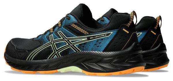 Asics Gel-Venture 9 Trail Schoenen Zwart/Blauw/Oranje Heren