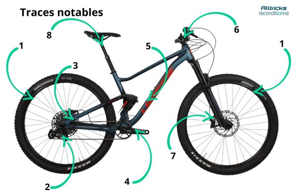 Produit Reconditionné - VTT Tout-Suspendu Lapierre Zesty TR 4.9 Sram GX Eagle 12V 29' Bleu 2024