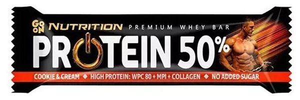 Boîte Protein Bar 50% (24x40g) - Go On Nutrition - Cookies Et Cream - Barres Protéinées