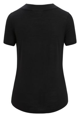 Women's Icebreaker ZoneKnit Black Merino Short Sleeve T-Shirt