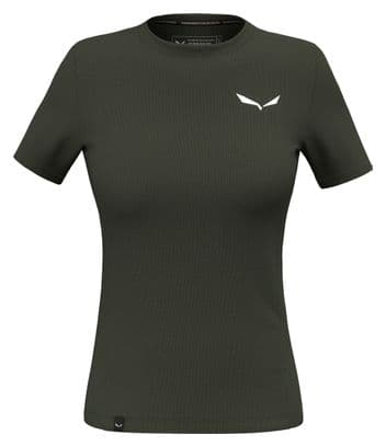 Women's Technical T-Shirt Salewa Puez Dry Khaki