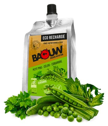 Eco-Recharge Biologische Baouw Erwten-Kelderij-Koriander Puree 330g