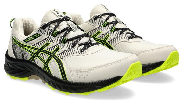 Asics Gel-Venture 9 Trailschoenen Beige/Zwart/Geel Heren