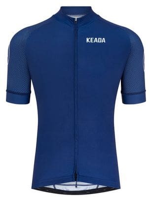 Maillot de cyclisme homme essentiel à manches courtes - Marine