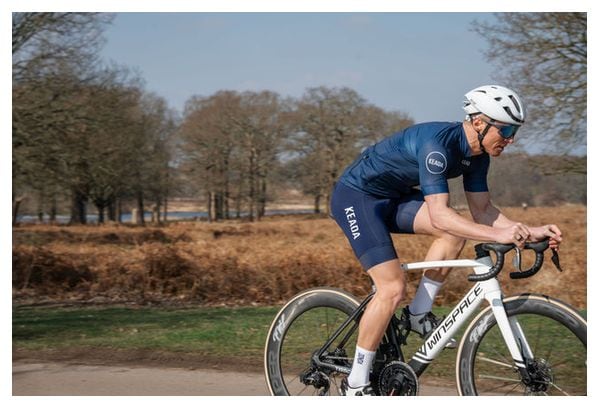 Maillot de cyclisme homme essentiel à manches courtes - Marine