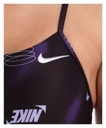 Traje de baño Nike Swim Hydrastrong Multi Print Violeta, Mujer