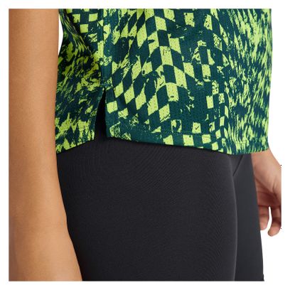 Camiseta de manga corta New Balance London Edition RC Essential Printed amarilla/verde para mujer