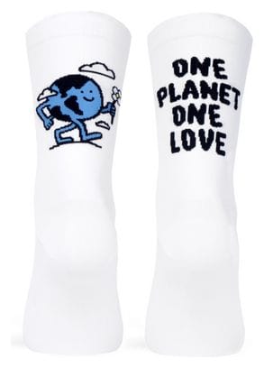 Pacific and Co One Planet Socks White
