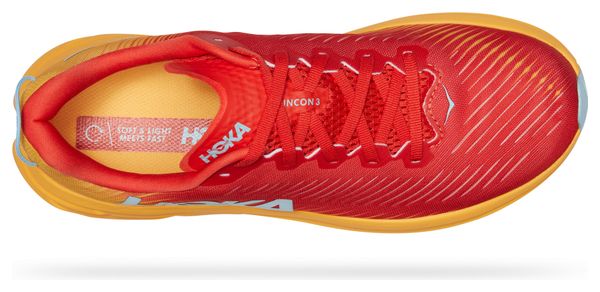 Chaussures Running Hoka Rincon 3 Rouge Orange