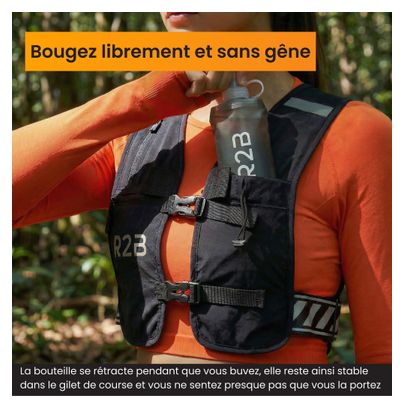 Gilet d'hydratation avec Bouteille Soupple (250 ML) - Running vest + Soft Flask