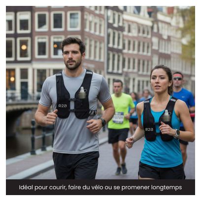 Gilet d'hydratation avec Bouteille Soupple (250 ML) - Running vest + Soft Flask