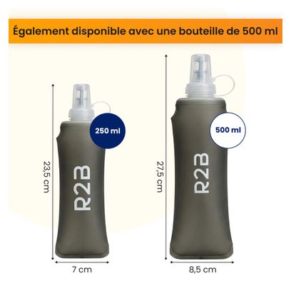 Gilet d'hydratation avec Bouteille Soupple (250 ML) - Running vest + Soft Flask