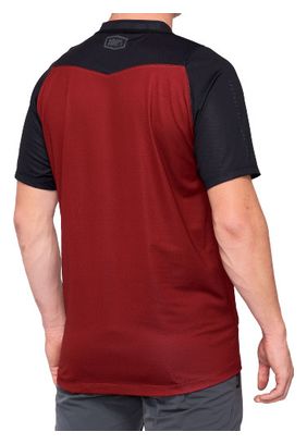 100% Celium Red / Black Short Sleeve Jersey