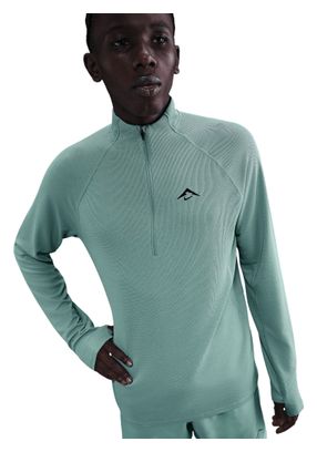 Camiseta 1/2 Cremallera Nike Trail Green, Hombre