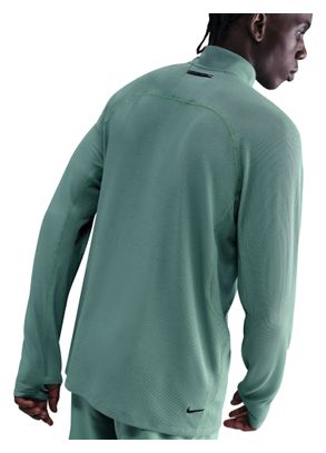 Camiseta 1/2 Cremallera Nike Trail Green, Hombre