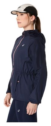 Asics Road Packable Windbreaker Jacket Blue Women's