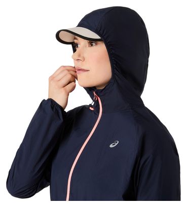 Asics Road Packable Windbreaker Jacket Blue Women's