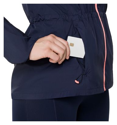 Asics Road Packable Windbreaker Jacket Blue Women's