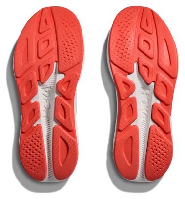 Hoka Rincon 4 Women's Running Shoes in White/Red