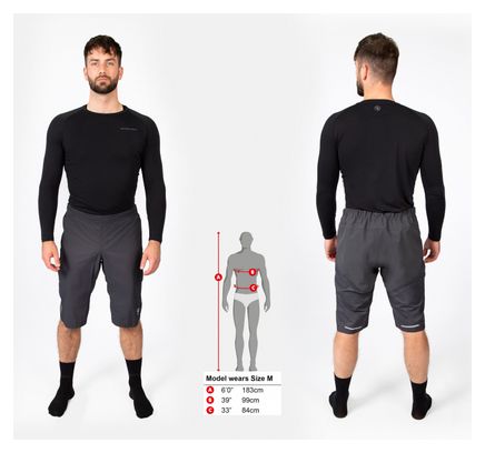 Endura Waterproof Short GV500 Anthrazit Grau