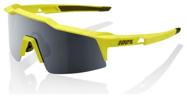Brille 100% Speedcraft SL Soft Tact Banana Black / Brille Black Mirror