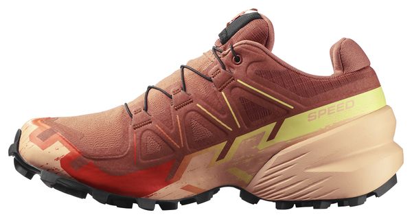 Salomon Speedcross 6 GTX Trail Running Shoes, Red/Pink, Women's