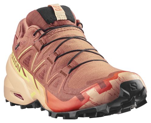 Salomon Speedcross 6 GTX Trail Running Shoes, Red/Pink, Women's