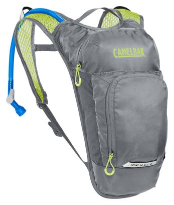 Camelbak Mini M.U.L.E. 5L Kids Hydration Pack Metal Grey Green + Crux 1.5L Reservoir