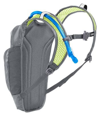 Camelbak Mini M.U.L.E. 5L Kids Hydration Pack Metal Grey Green + Crux 1.5L Reservoir