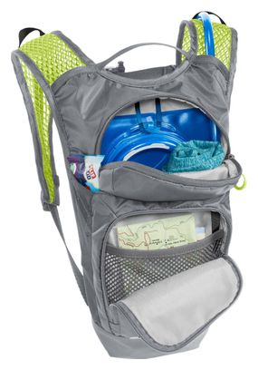 Mochila de hidratación infantil Camelbak Mini M.U.L.E. 5L Gris Metalizado Verde + Depósito Crux 1,5L