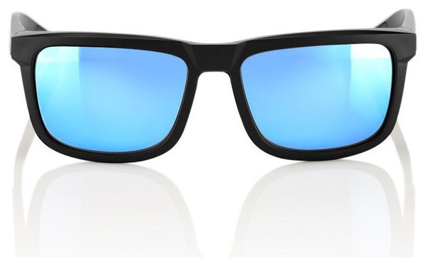 100% Blake Goggles - Mat Zwart - HiPER Blue Mirror