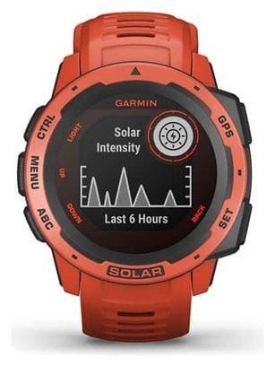 Montre GPS Garmin Instinct Solar Rouge Feu