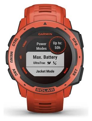 Orologio GPS Garmin Instinct Solar rosso fiamma