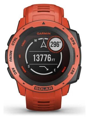 Orologio GPS Garmin Instinct Solar rosso fiamma