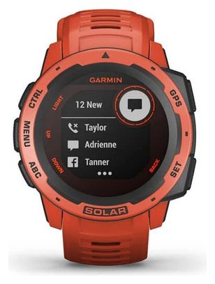 Orologio GPS Garmin Instinct Solar rosso fiamma
