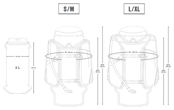 Apidura Backcountry Hydration Backpack 14L Grey + 2L Bladder