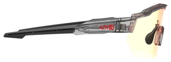 AZR Kromic Race RX Cristal Gafas Negro Transparente/Kromic Iridescent Red Pantalla Multicapa