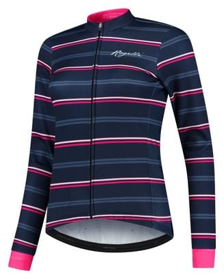 Veste Velo Hiver Rogelli Stripe - Femme - Bleu/Rose