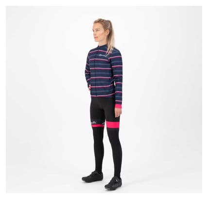 Veste Velo Hiver Rogelli Stripe - Femme - Bleu/Rose