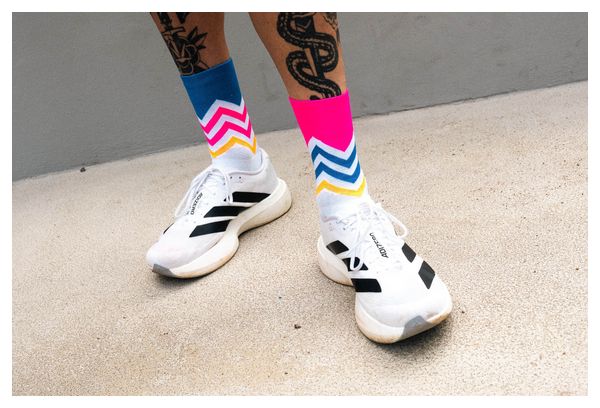 Calzini Incylence Running Volts Bianco/Blu/Rosa