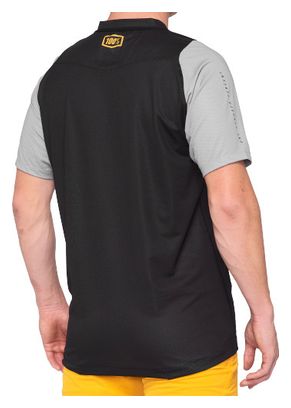 100% Celium Short Sleeve Jersey Black / Mustard