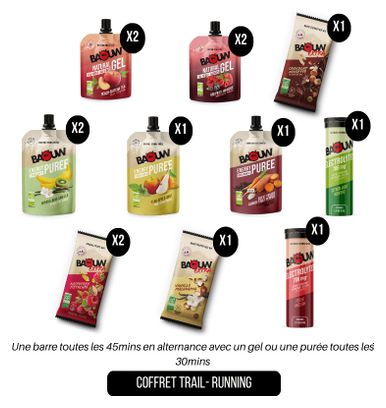 Baouw Trail Gift Set - Bars, Spreads, Gels + 500ml Soft Flask